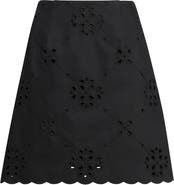 Caslon® Eyelet Lace Miniskirt