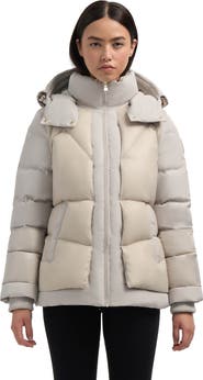 Pajar Vega Mixed Media Puffer Jacket with Removable Hood