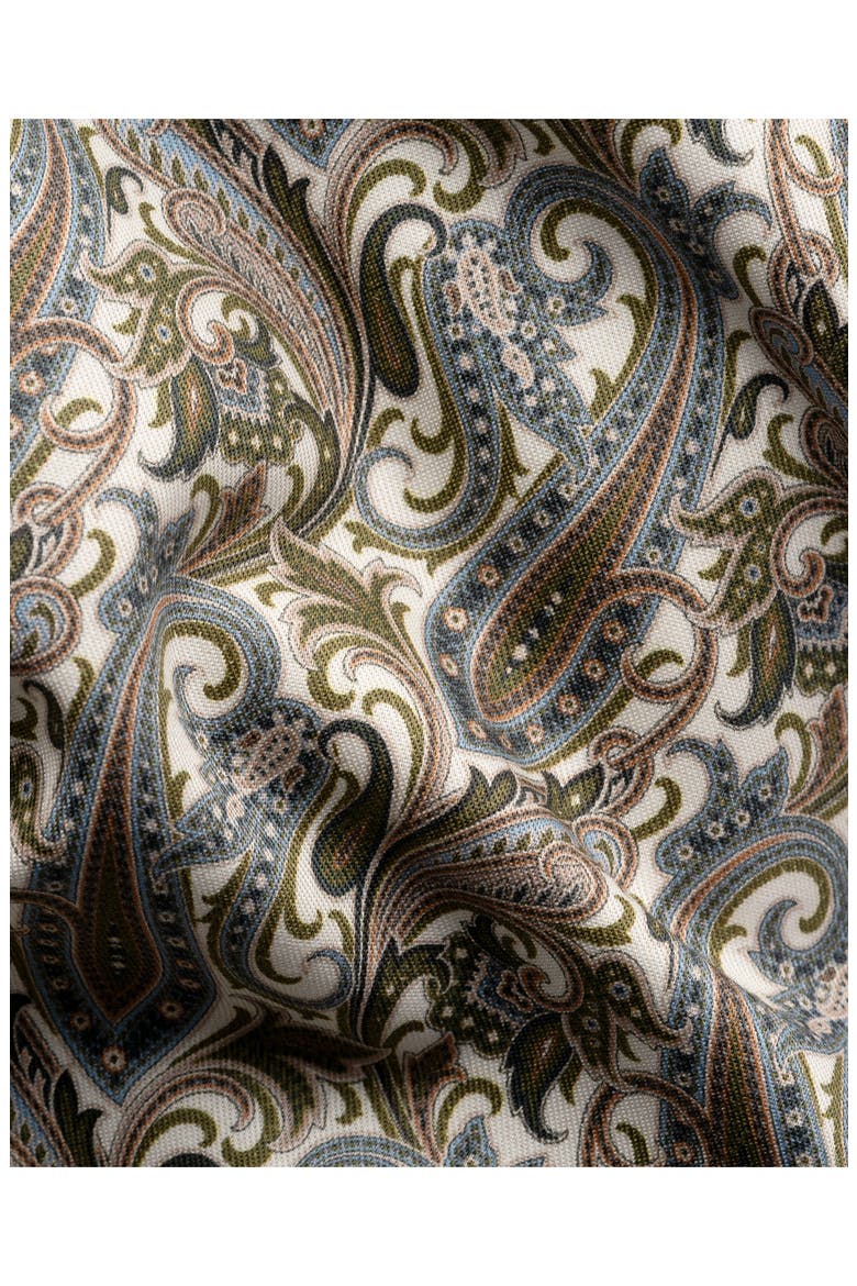 Contemporary Fit Paisley Cotton Shirt, Alternate, color, MEDIUM ORANGE