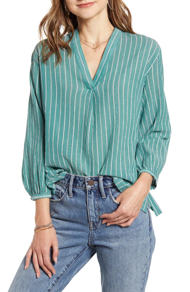 Treasure & Bond Stripe Popover Shirt, Main, color, 
