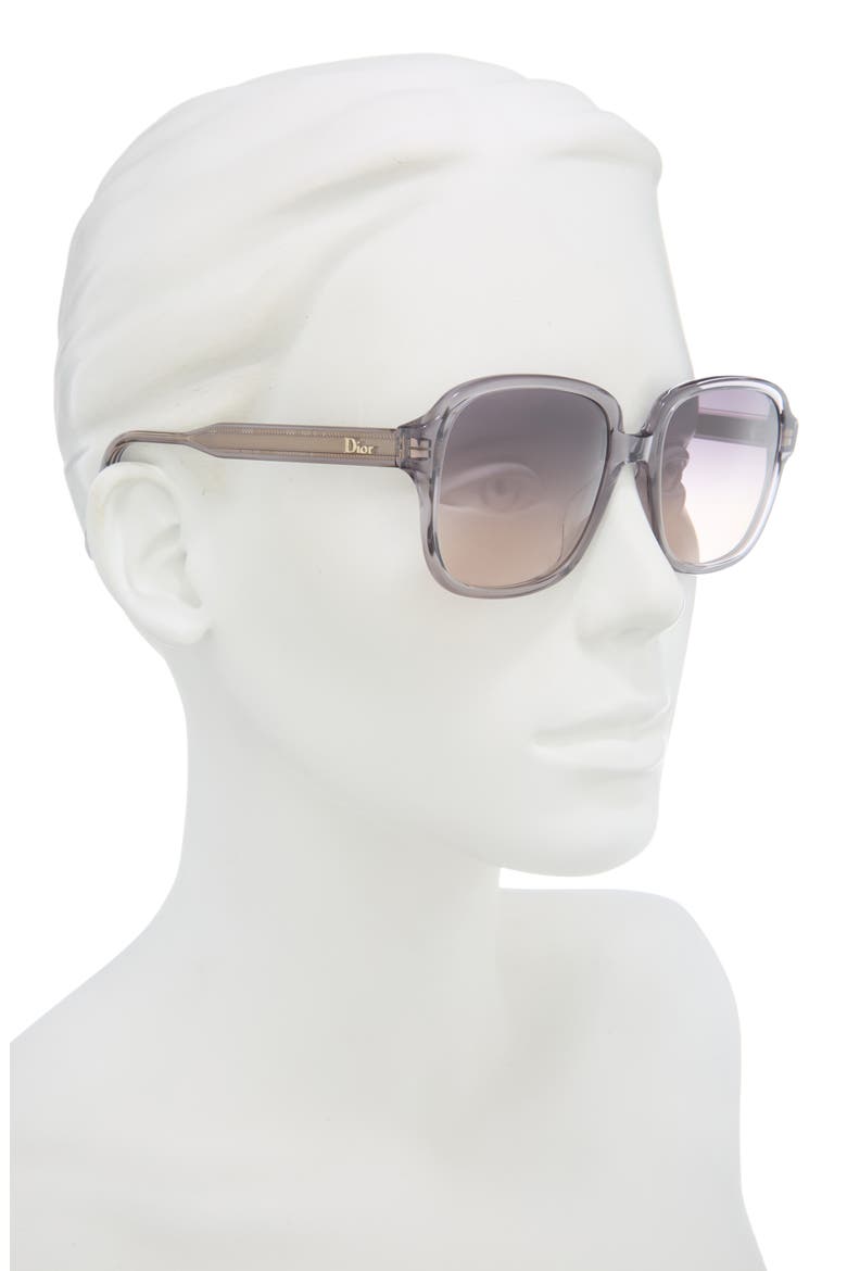 Dioribbon S1I 54mm Gradient Square Sunglasses, Alternate, color, GREY/ GRADIENT SMOKE