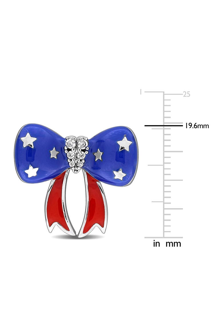 Enamel & Cubic Zirconia Bow Pin, Alternate, color, MULTI
