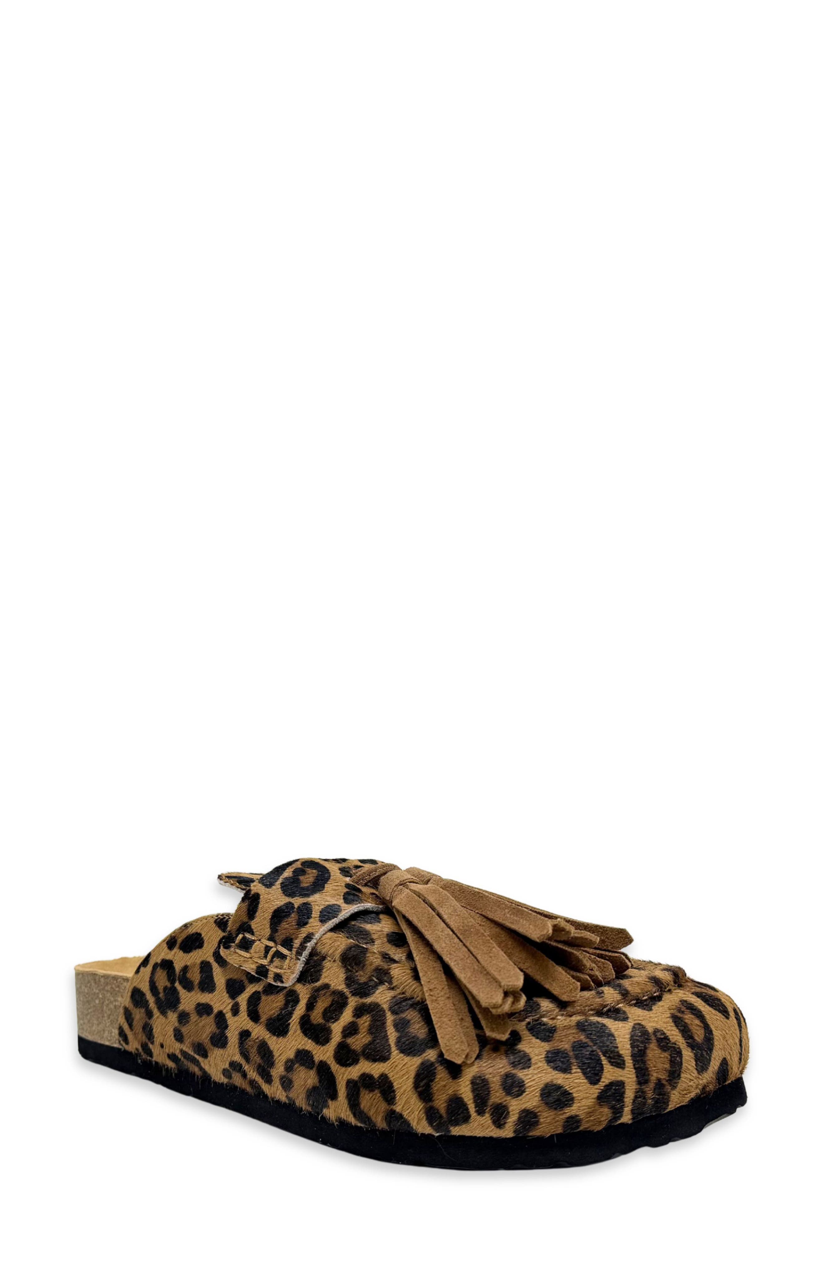 Ariana Calf Hair Mule, Main, color, LEOPARD CALF HAIR