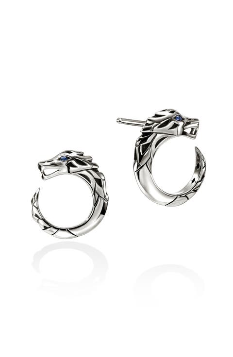 Naga Hoop Earrings in Sterling Silver
