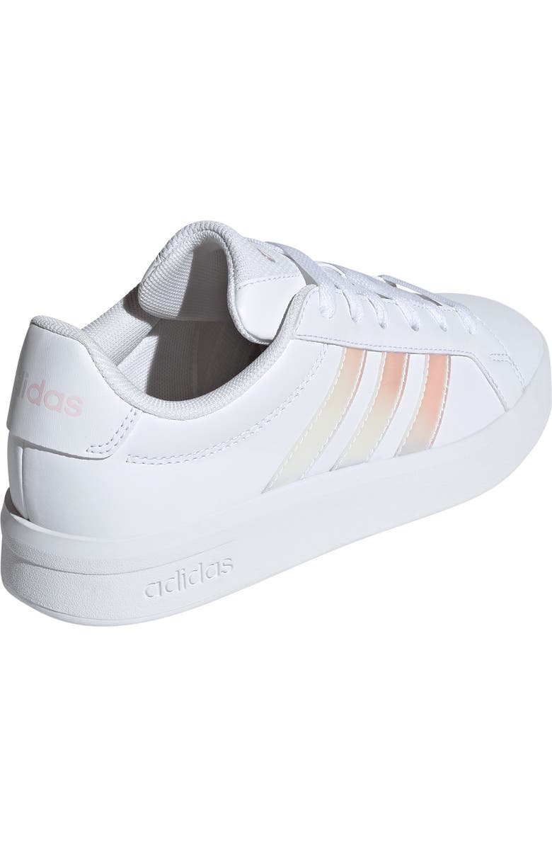 adidas Kids' Grand Court 3.0 Sneaker, Alternate, color, White/ Iridescent/ Pink