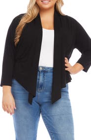 Karen Kane Calli Draped Open Front Cardigan