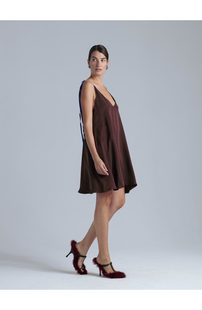 Alas Cupro Dress, Alternate, color, Rust
