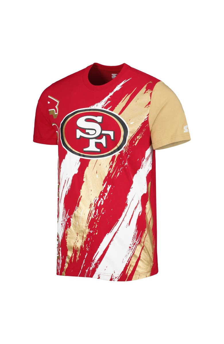 STARTER Men's Starter Scarlet San Francisco 49ers Extreme Defender T-Shirt, Alternate, color, 