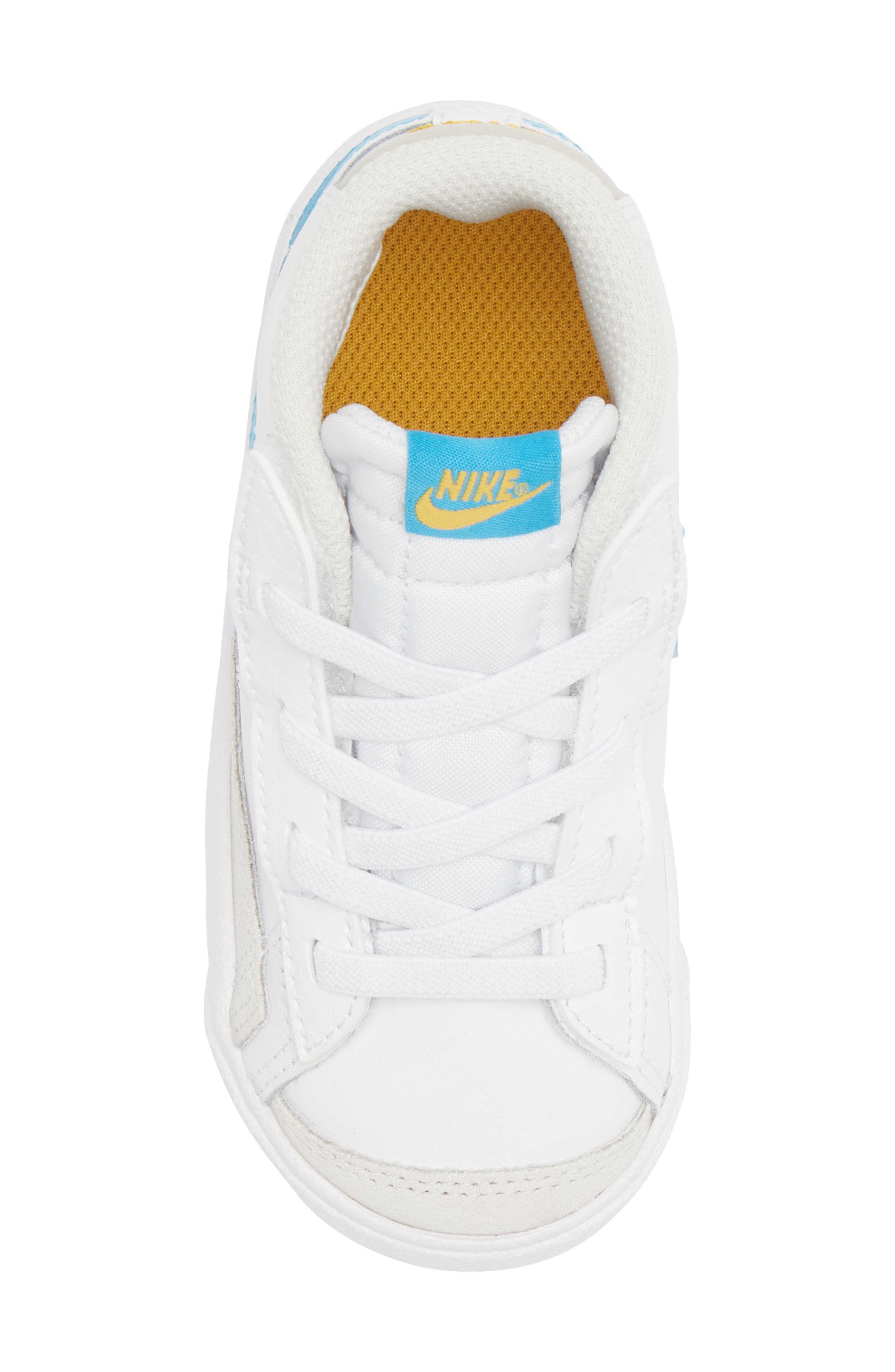 Kids' Blazer Mid '77 Sneaker, Alternate, color, WHITE/ BLUE/ YELLOW/ BONE