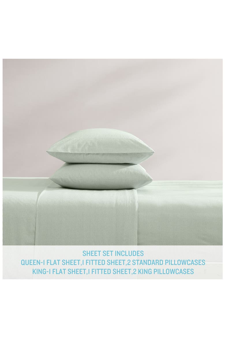 Island Cays Stripe Cotton Sheet Set, Alternate, color, SPRING GREEN