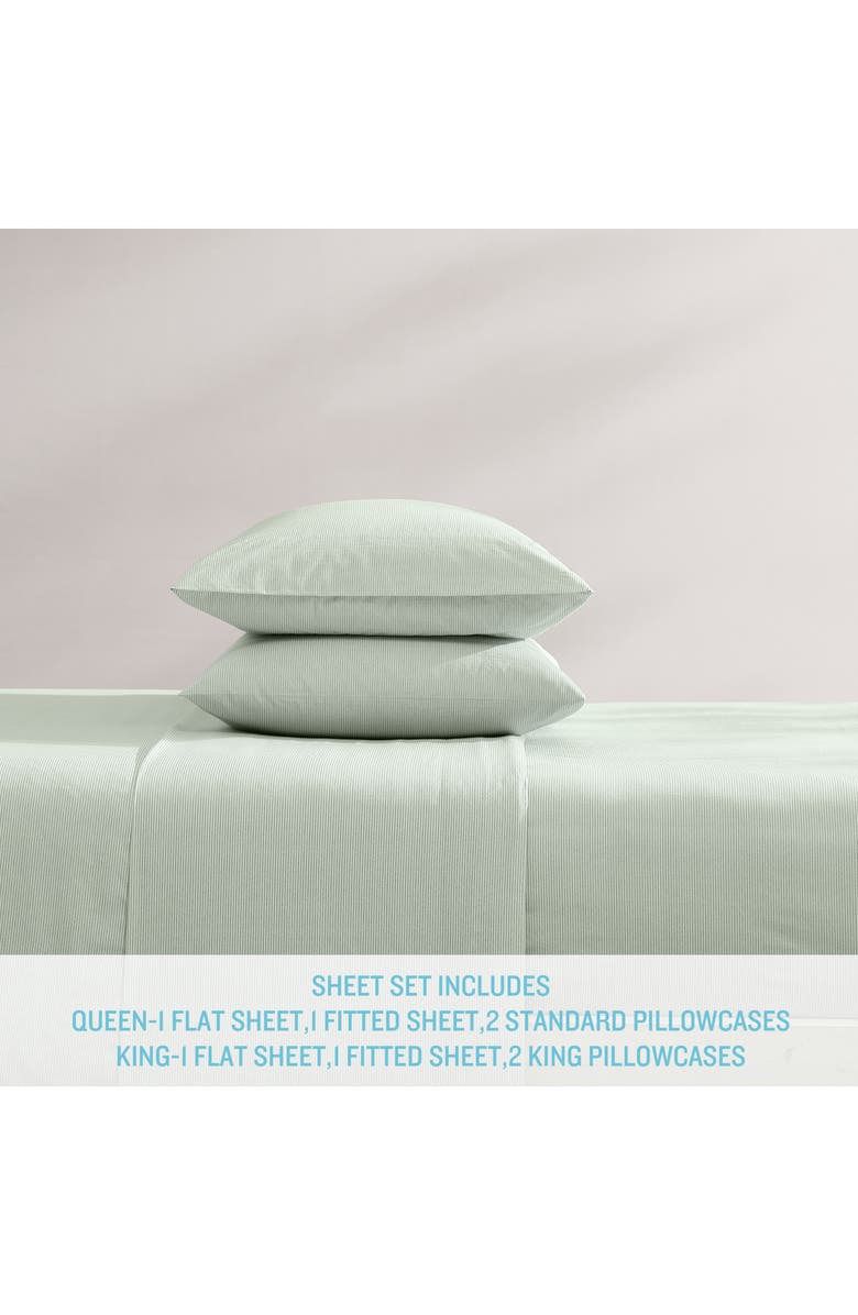 Tommy Bahama Island Cays Stripe Cotton Sheet Set, Alternate, color, Spring Green