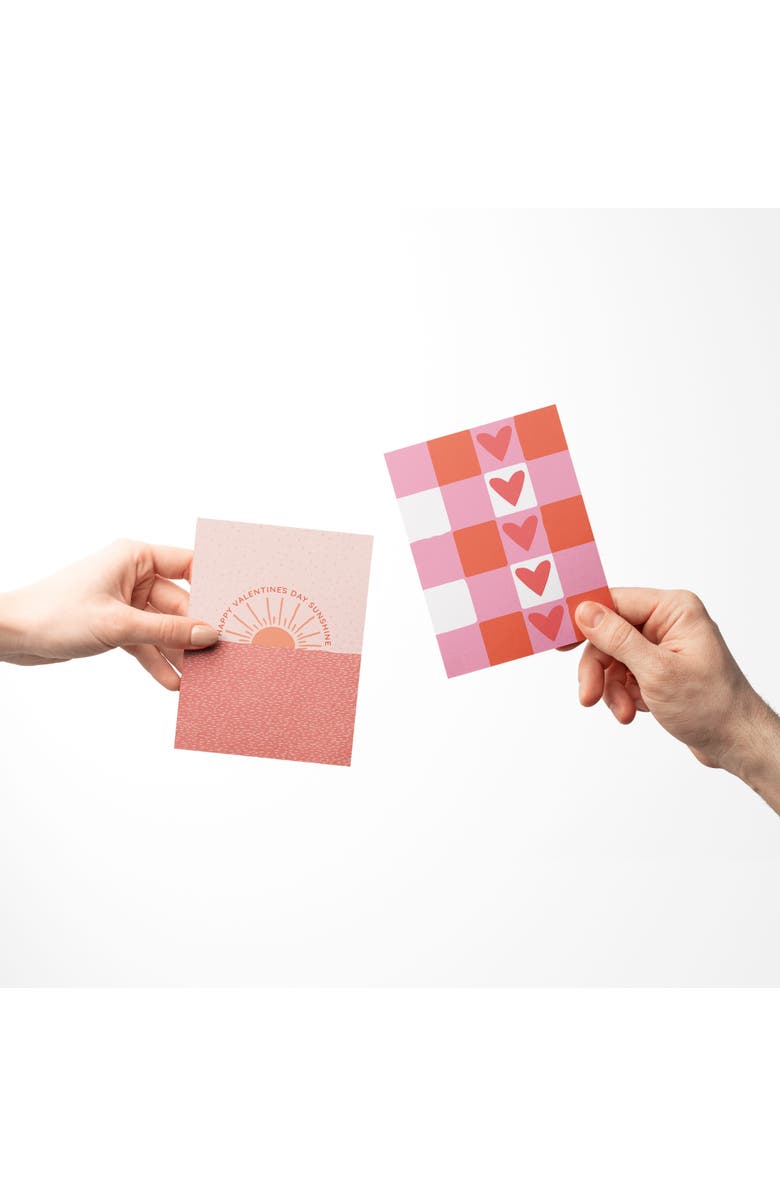 Ramus & Co Love/Valentine's Assorted Greeting Card Pack (3ct) "Sunshine Valentine, Heart Plaid , Love Ferris Wheel", Main, color, Multi-Pack