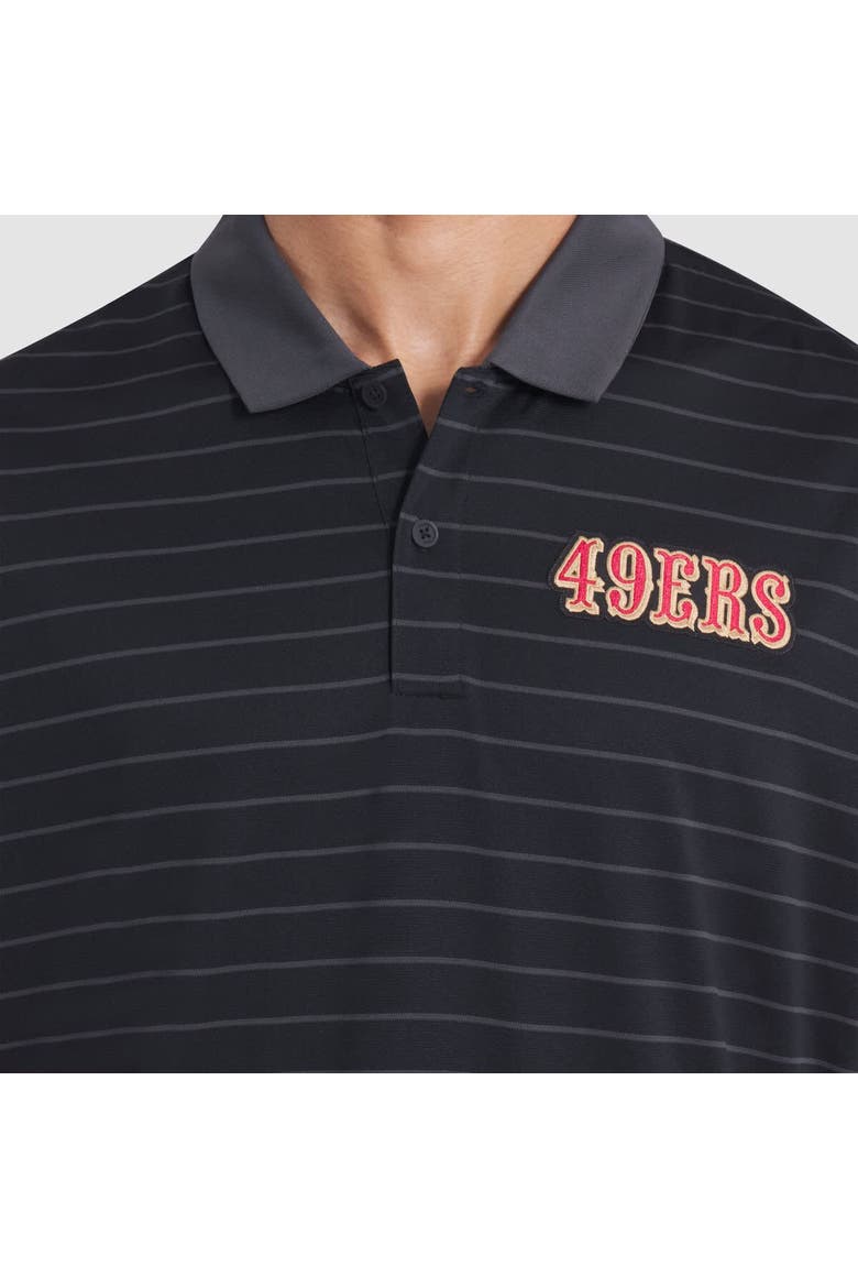 Men's Nike  Black San Francisco 49ers 2025 Rivalries Collection Sideline Victory Striped Dri-FIT Polo, Alternate, color, Black