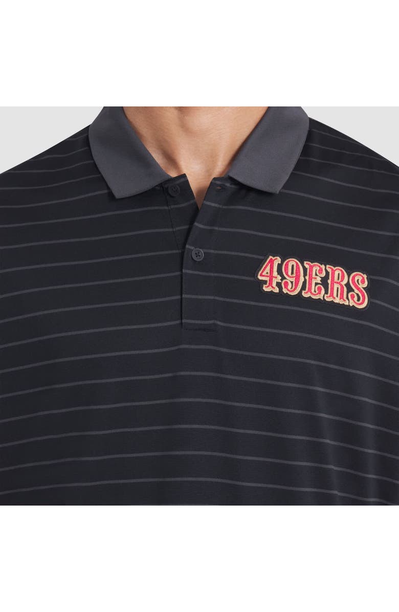 Nike Men's Nike Black San Francisco 49ers 2025 Rivalries Collection Sideline Victory Striped Dri-FIT Polo, Alternate, color, Black
