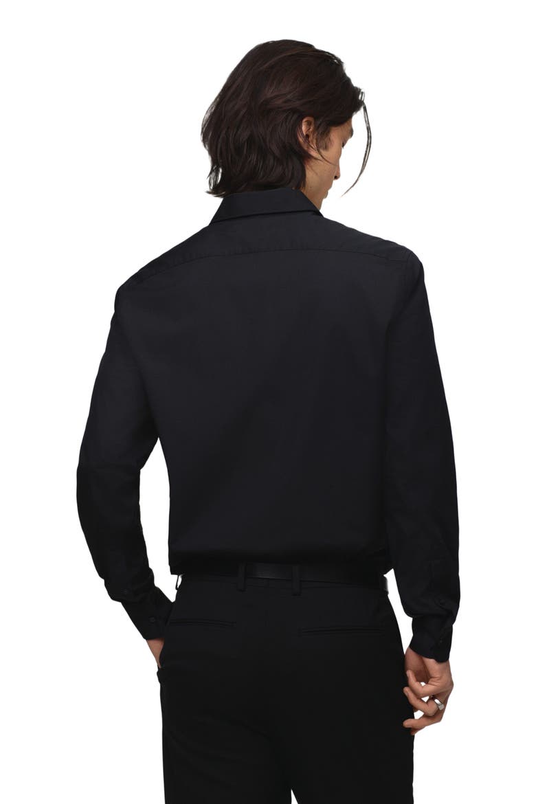 Slim Fit Easy-iron Shirt, Alternate, color, Black
