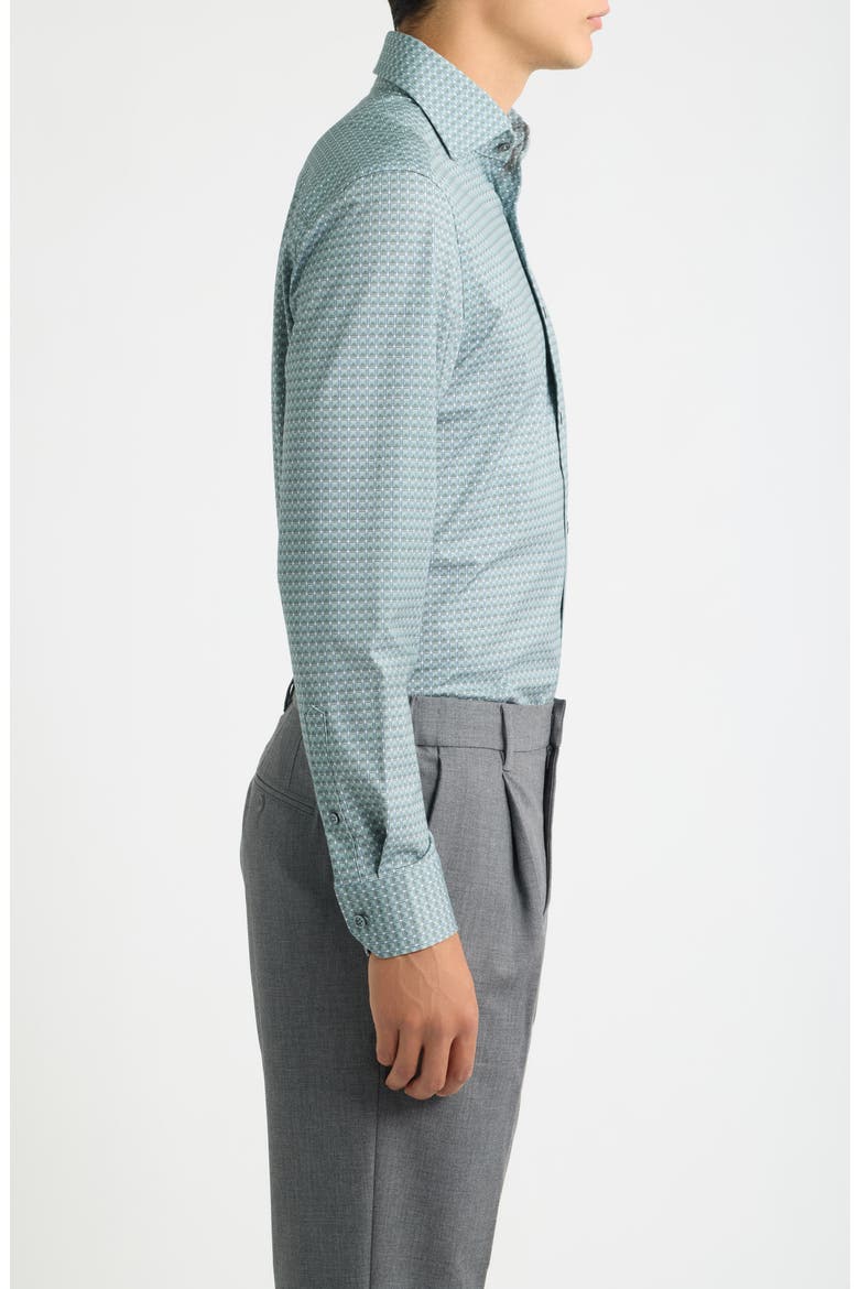 Devon OoohCotton® Tech Patterned Shirt, Alternate, color, AVOCADO