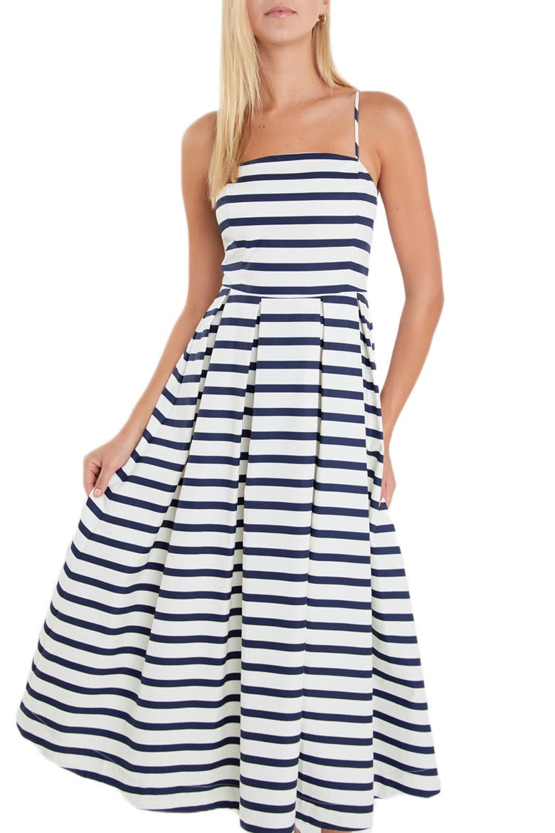 Stripe Sleeveless Maxi Dress, Alternate, color, NAVY/ WHITE STRIPE
