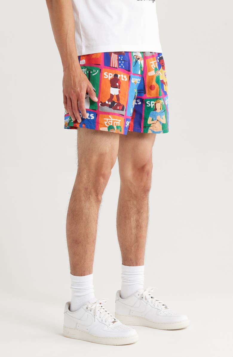 MARKET Illustrated Tech Shorts, Alternate, color,