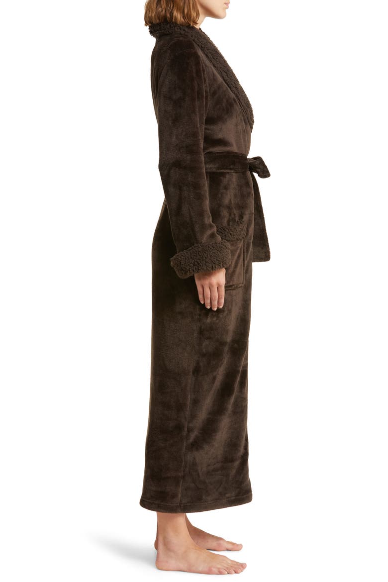 Plush Robe, Alternate, color, ESPRESSO