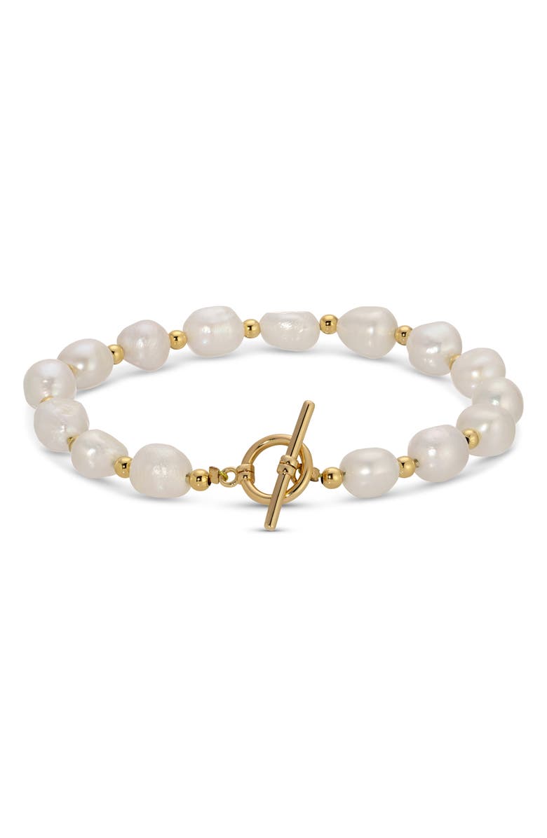 EYE CANDY LOS ANGELES Mort Bleu Set of 2 Butterfly & Imitation Pearl Bracelets, Alternate, color, Gold