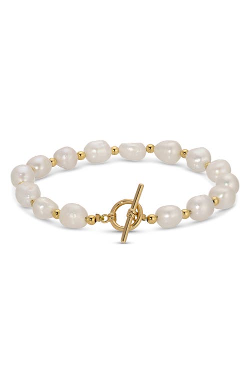 Eye Candy Los Angeles Mort Bleu Set Of 2 Butterfly & Imitation Pearl Bracelets In Gold