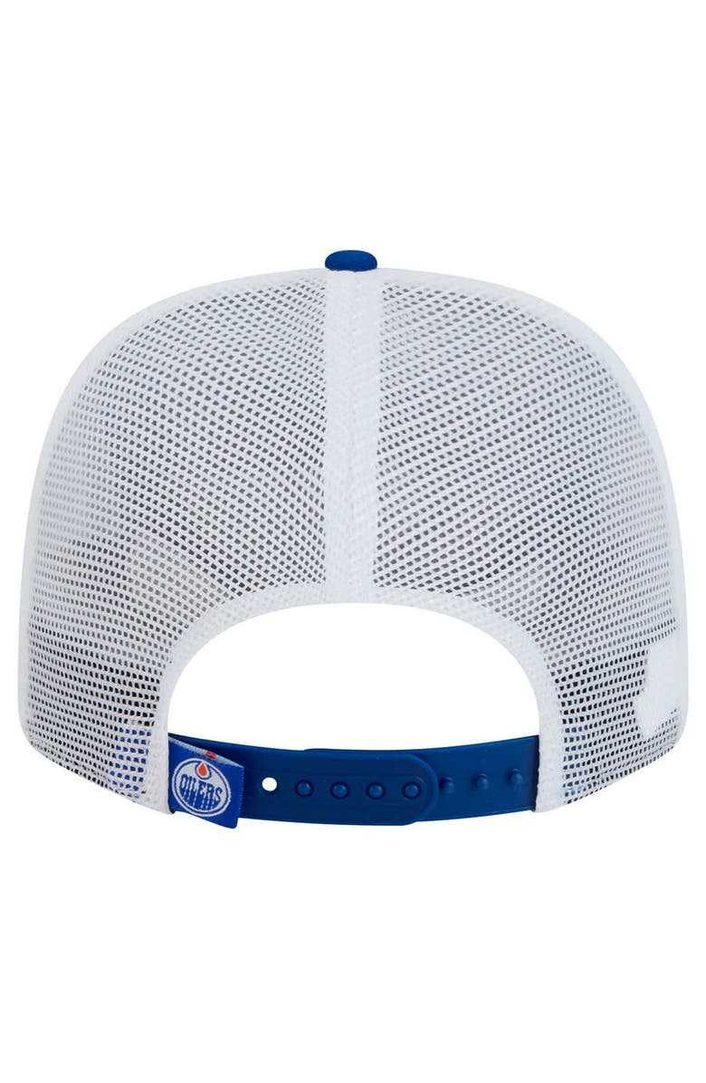 New Era Men's New Era Royal Edmonton Oilers Core Trucker 9SEVENTY Stretch-Snap Hat, Alternate, color, 