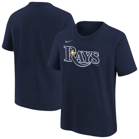 Youth Nike  Navy Tampa Bay Rays Wordmark T-Shirt