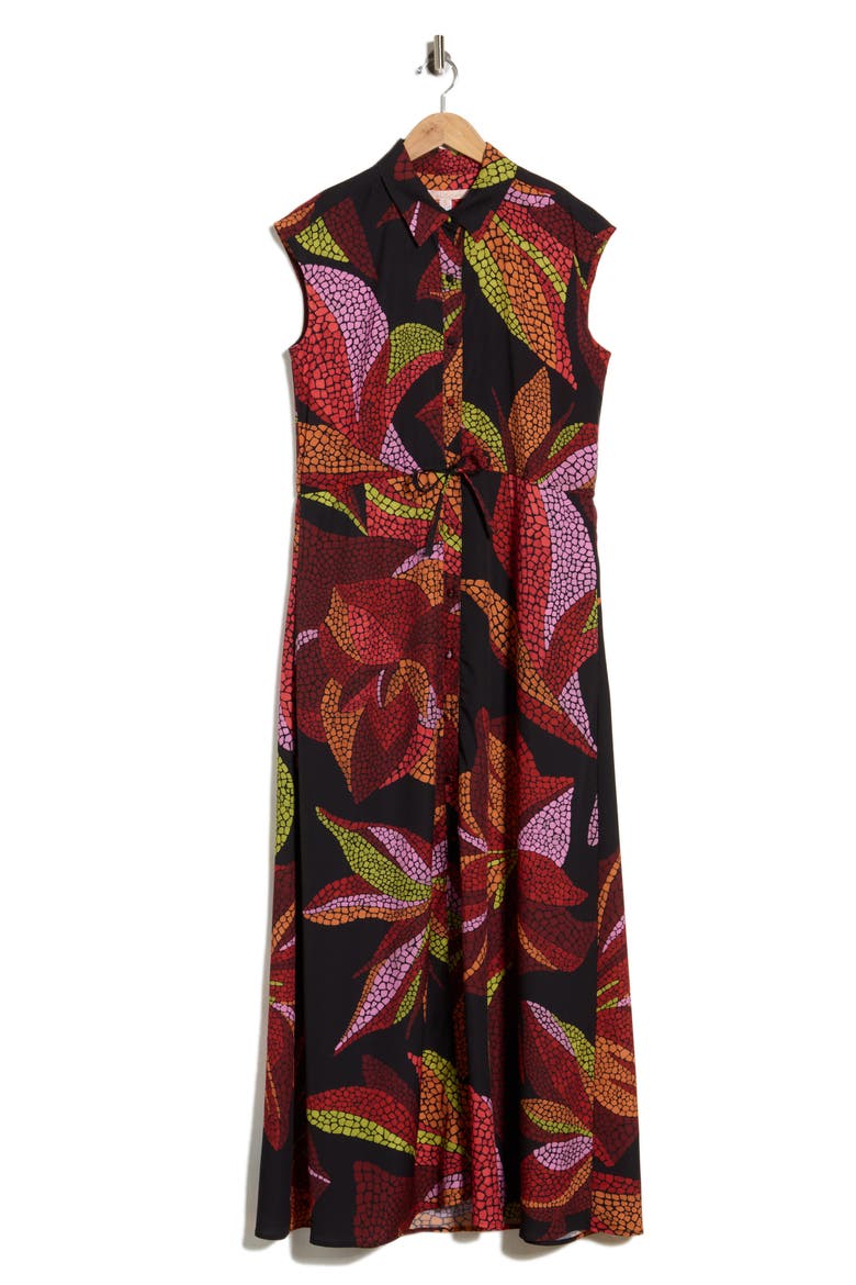 Layton Maxi Shirtdress, Alternate, color, BLACK MULTI