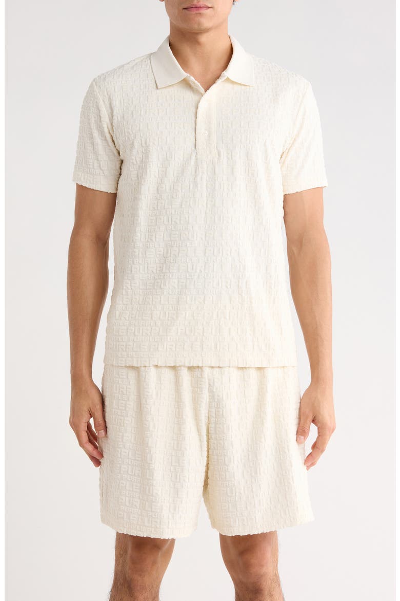 Terry Towel Polo, Main, color, OFF WHITE