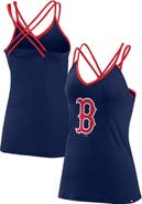 FANATICS Women's Fanatics Branded Navy Boston Red Sox Barrel It Up Cross Back V-Neck Tank Top