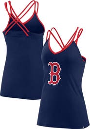 FANATICS Women's Fanatics Branded Navy Boston Red Sox Barrel It Up Cross Back V-Neck Tank Top