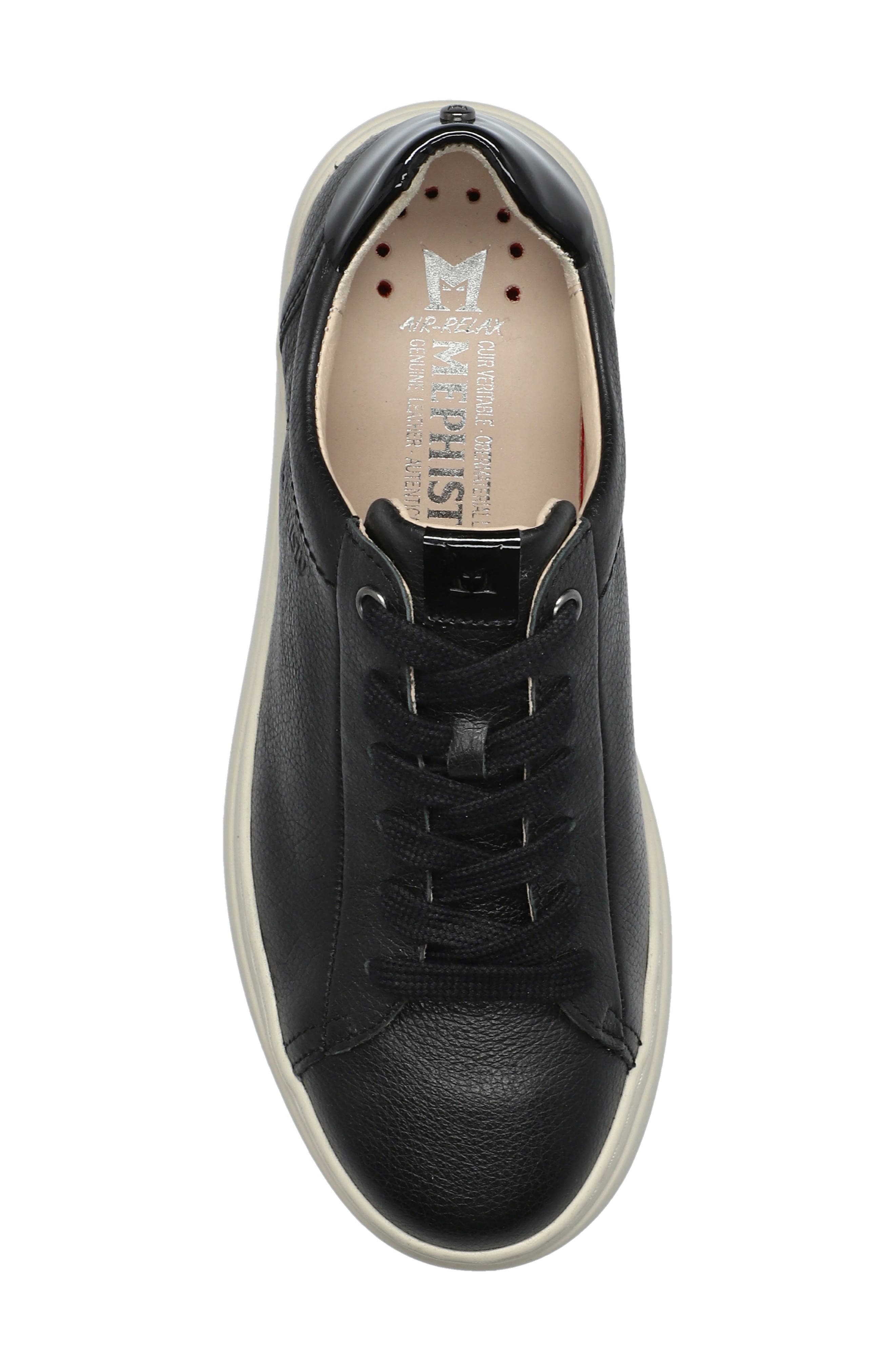 Dotty Lace-Up Sneaker, Alternate, color, BLACK