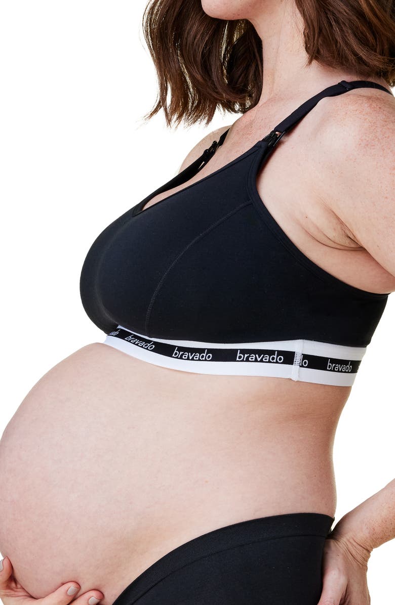Bravado Designs Original Organic Cotton Blend Full Cup Maternity/Nursing Bra, Alternate, color, Black