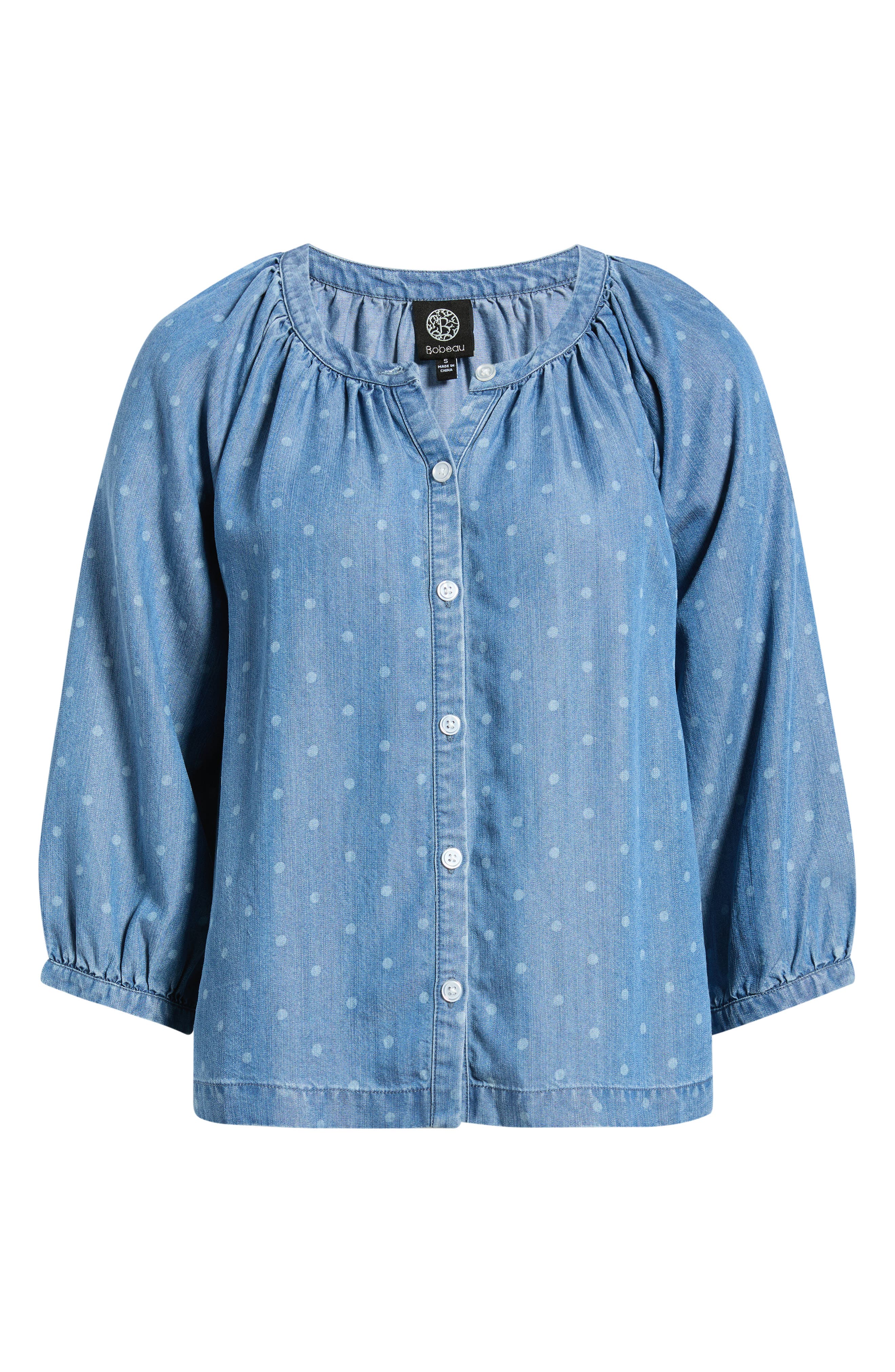 selected DENIM/ WHITE DOT