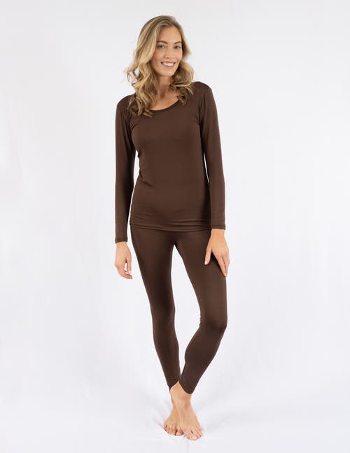 Leveret Womens Two Piece Cotton Pajamas Neutral Solid Color In Brown