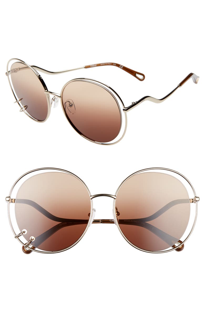Chloé Wendy 59mm Round Sunglasses, Main, color,