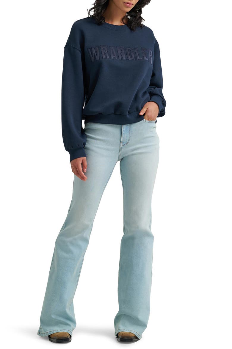 Graphic Crewneck Sweatshirt, Alternate, color, DARK SAPPHIRE