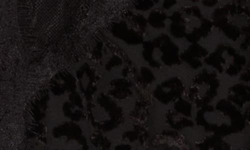 Allsaints Mila Lace & Velvet Blouse In Black