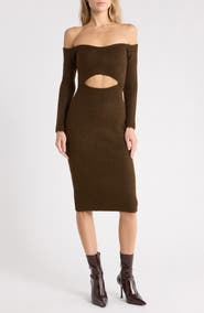L'AGENCE Nala Off the Shoulder Cutout Dress