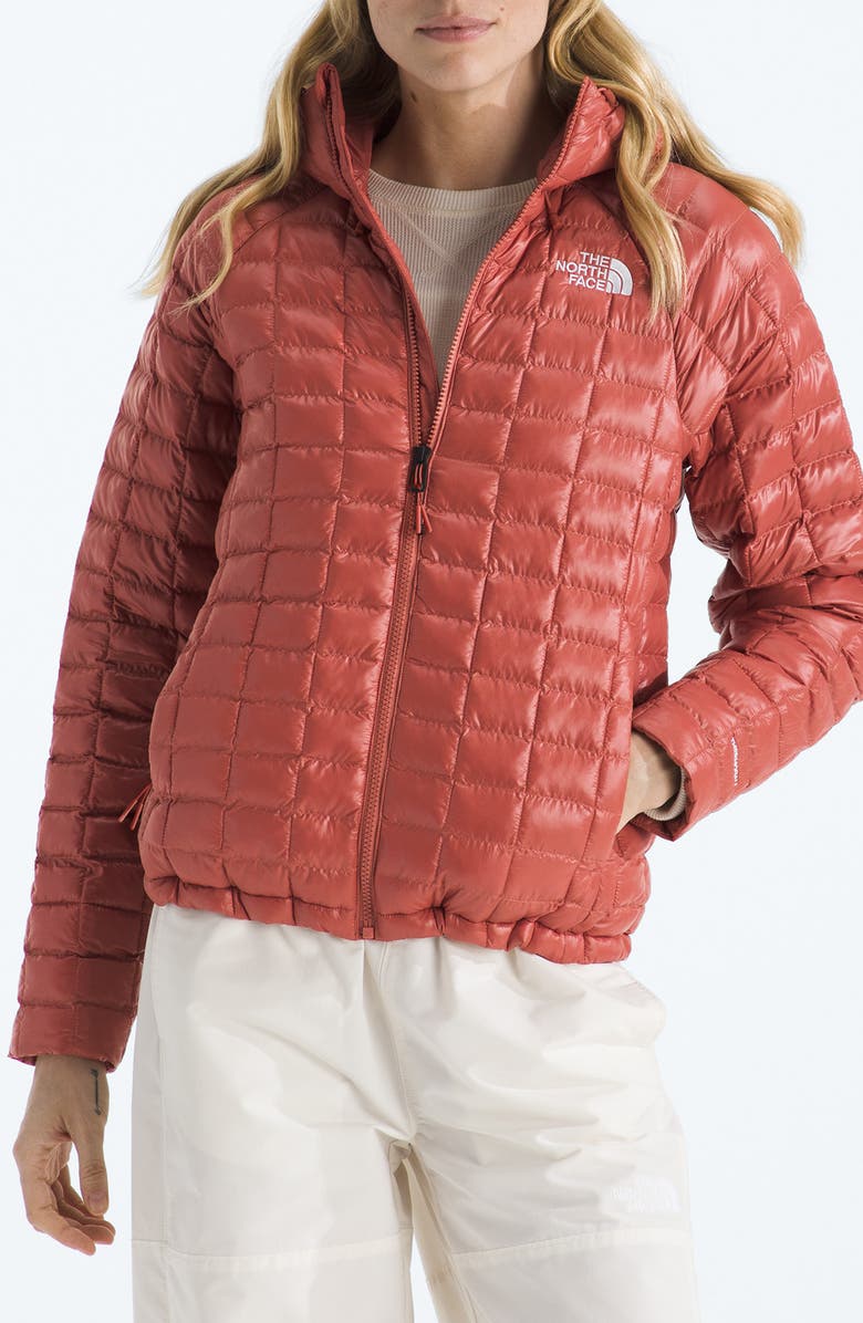 The North Face Thermoball Quilted Hooded Jacket, Main, color, Mars Dust