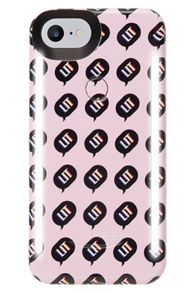 Kimoji Lit Lighted iPhone 6/6s/7/8 & 6/6s/7/8 Plus Case, Alternate, color, PINK