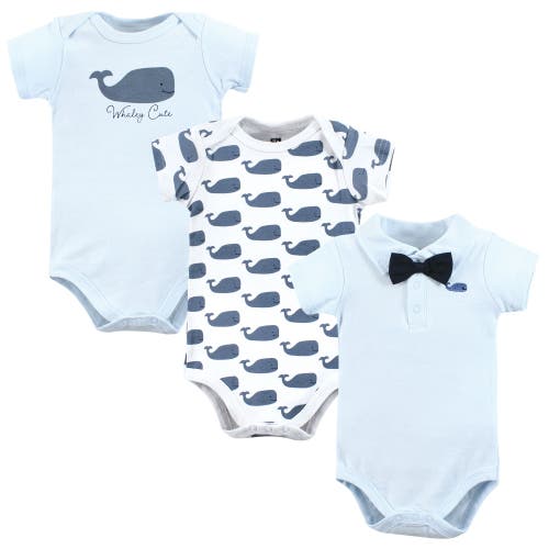 Hudson Baby Cotton 3-piece Bodysuit Bundle In Blue