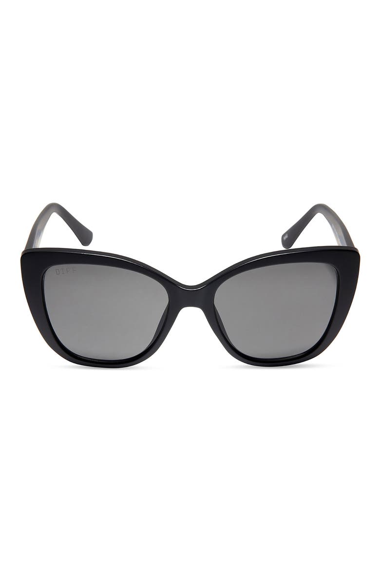54mm Square Sunglasses, Main, color, MATTE BLACK GREY LENS