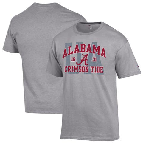 Men's Champion Heather Gray Alabama Crimson Tide Varsity T-Shirt