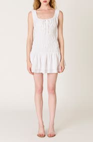 Nia Lirio Smock Bodice Linen Blend Minidress