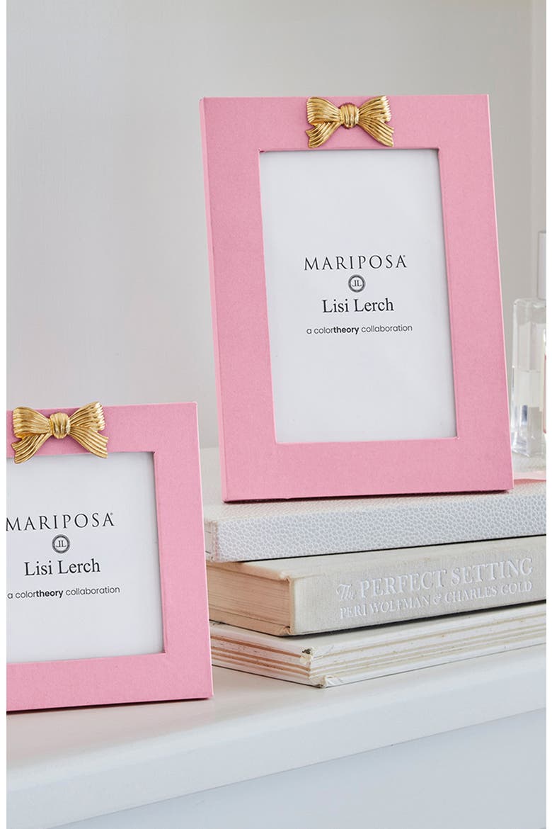 Bow Pink 4 x 6-Inch Picture Frame, Alternate, color, PINK