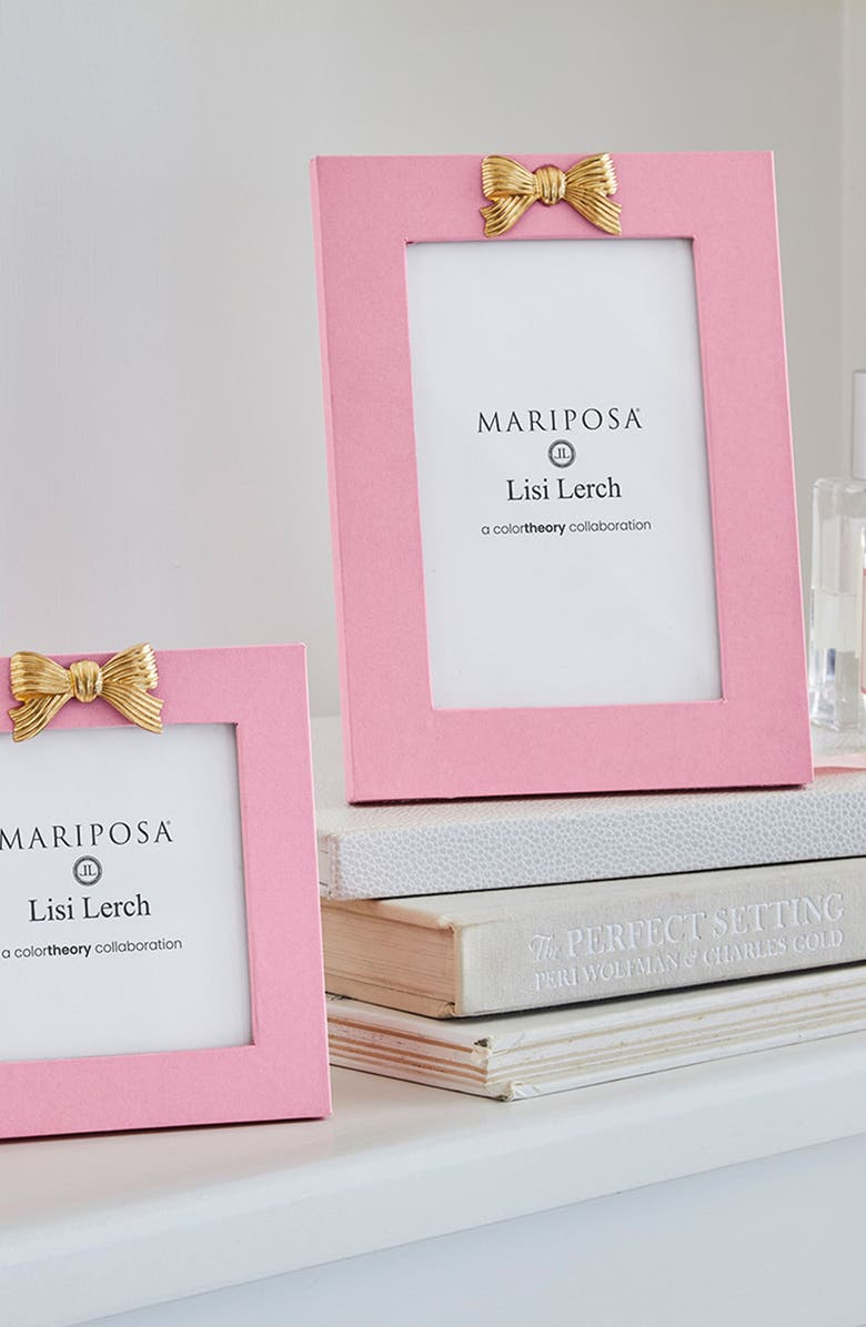 Mariposa Bow Pink 4 x 6-Inch Picture Frame, Alternate, color, Pink