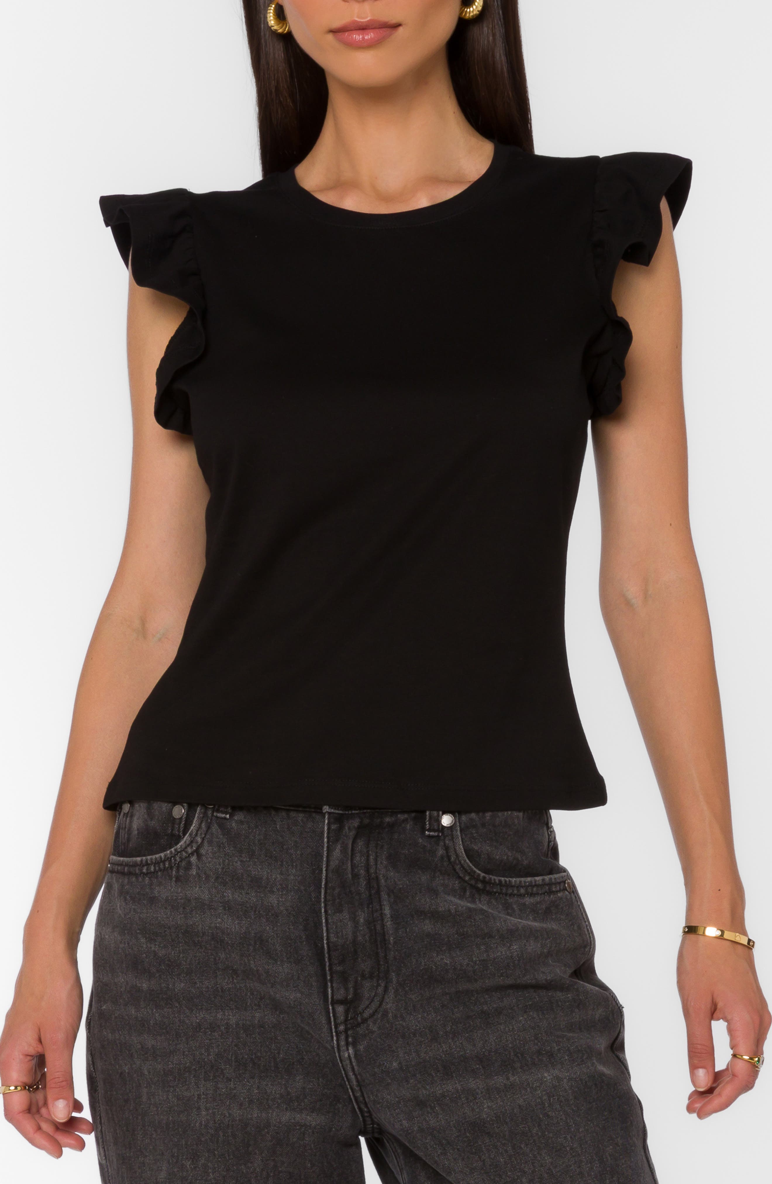 VELVET HEART Fabiola Flutter Sleeve Top