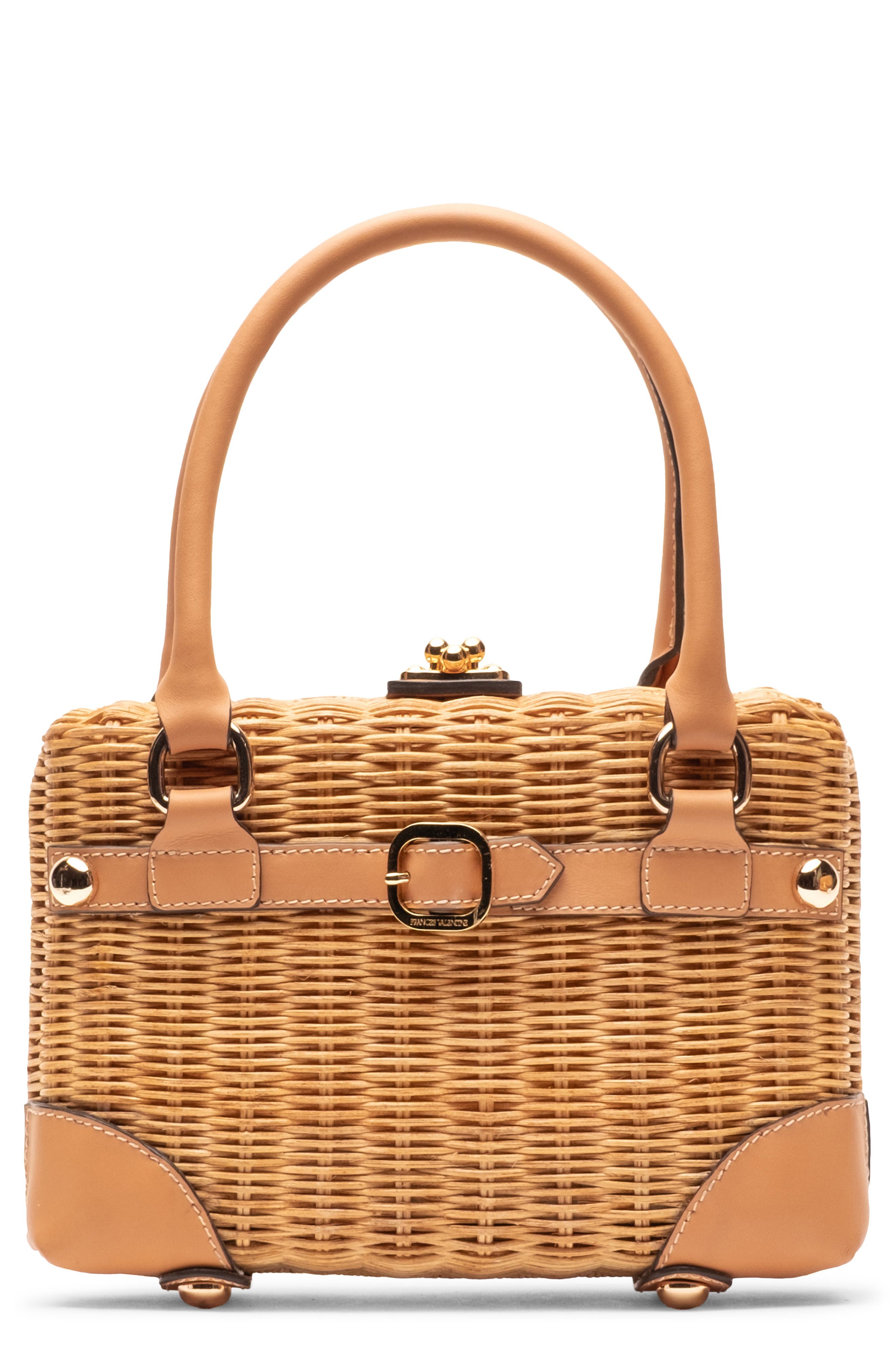 Frances Valentine Lady Basket Wicker Handheld Bag, Main, color, Toast