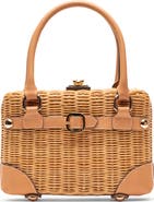 Frances Valentine Lady Basket Wicker Handheld Bag